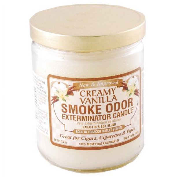 Odor Exterminator Candle Creamy Vanilla 13once by Smokers Candle