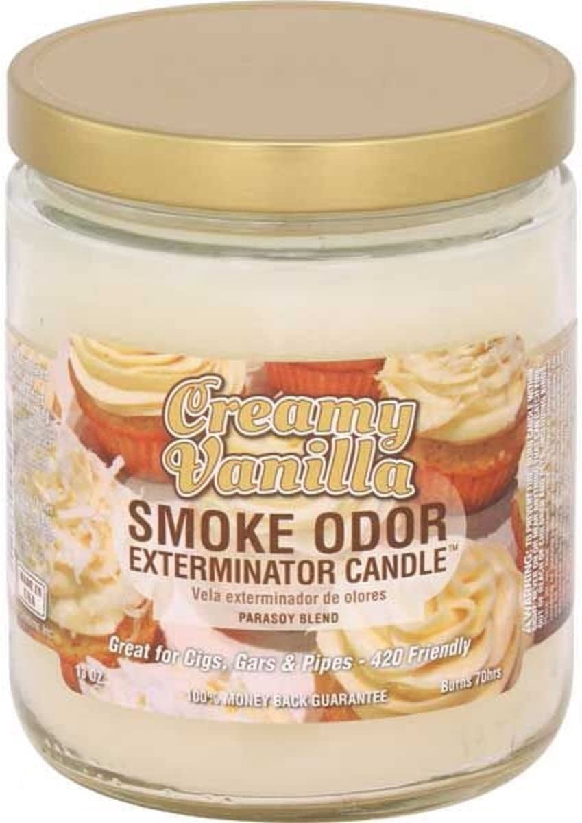 Odor Exterminator Candle Creamy Vanilla 13once by Smokers Candle