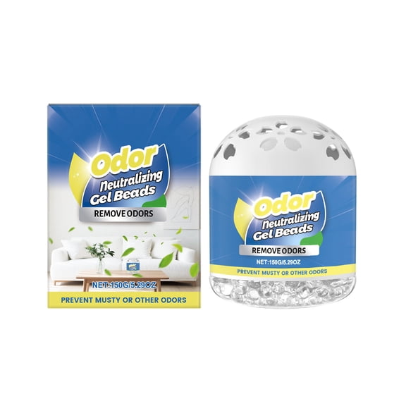 Odor Neutralizing Gel Beads Air Freshener for Home Office Bathroom Kitchen Long Lasting Odor Eliminator Remove Odors Prevent Musty Smells