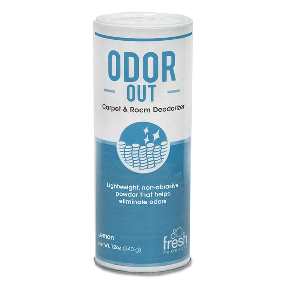 Fresh Products Odor-Out Rug And Room Deodorant, Lemon Scent, 12 Oz, Pack Of 12 Cans