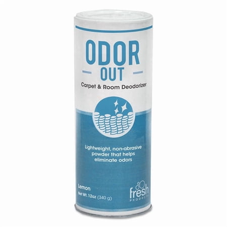 Fresh Products Odor-Out Rug And Room Deodorant, Lemon Scent, 12 Oz, Pack Of 12 Cans