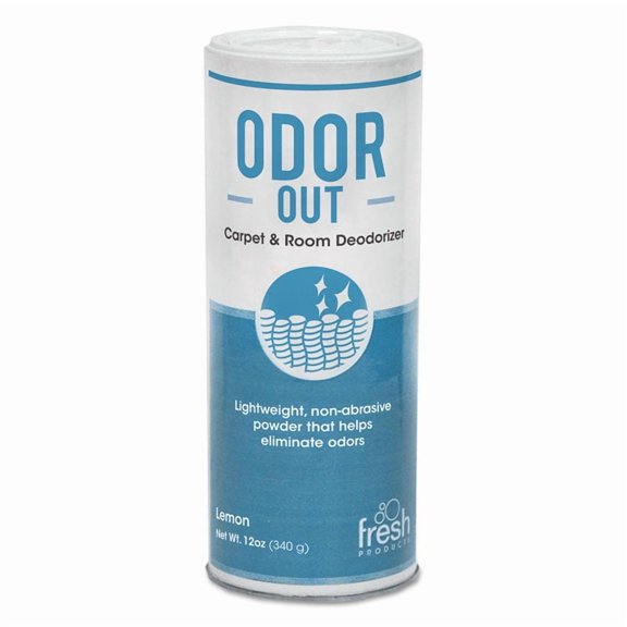 Fresh Products Odor-Out Rug And Room Deodorant, Lemon Scent, 12 Oz, Pack Of 12 Cans