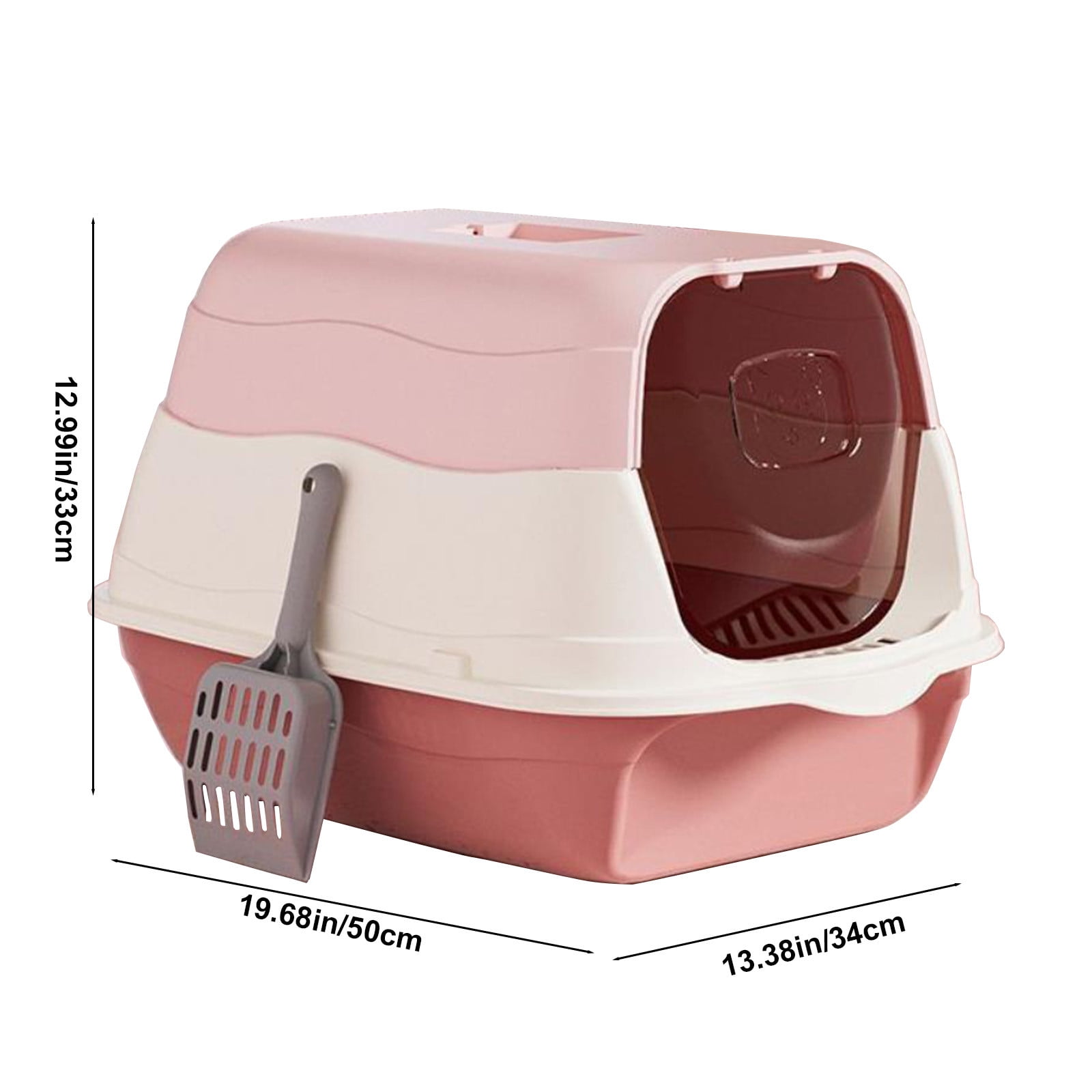 Odor-Proof Enclosed Litter Box for Cats - Easy Clean Design for Indoor Use