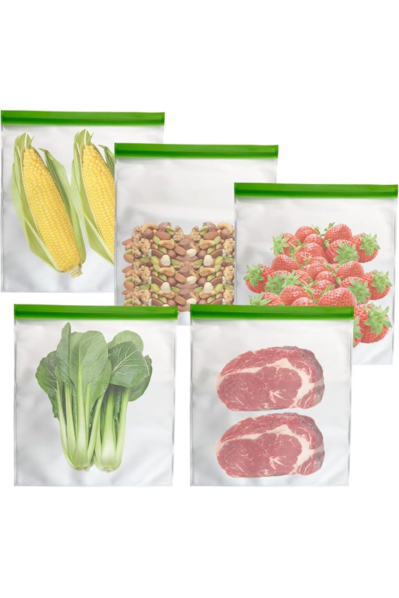 Odor Proof Storage Bags Reusable Bear Bags for Food Backpacking No-Odor Zipper Barrier Bags Fit Home Organization, Food Storage,Freezer Safe (5p-8.5x10in)