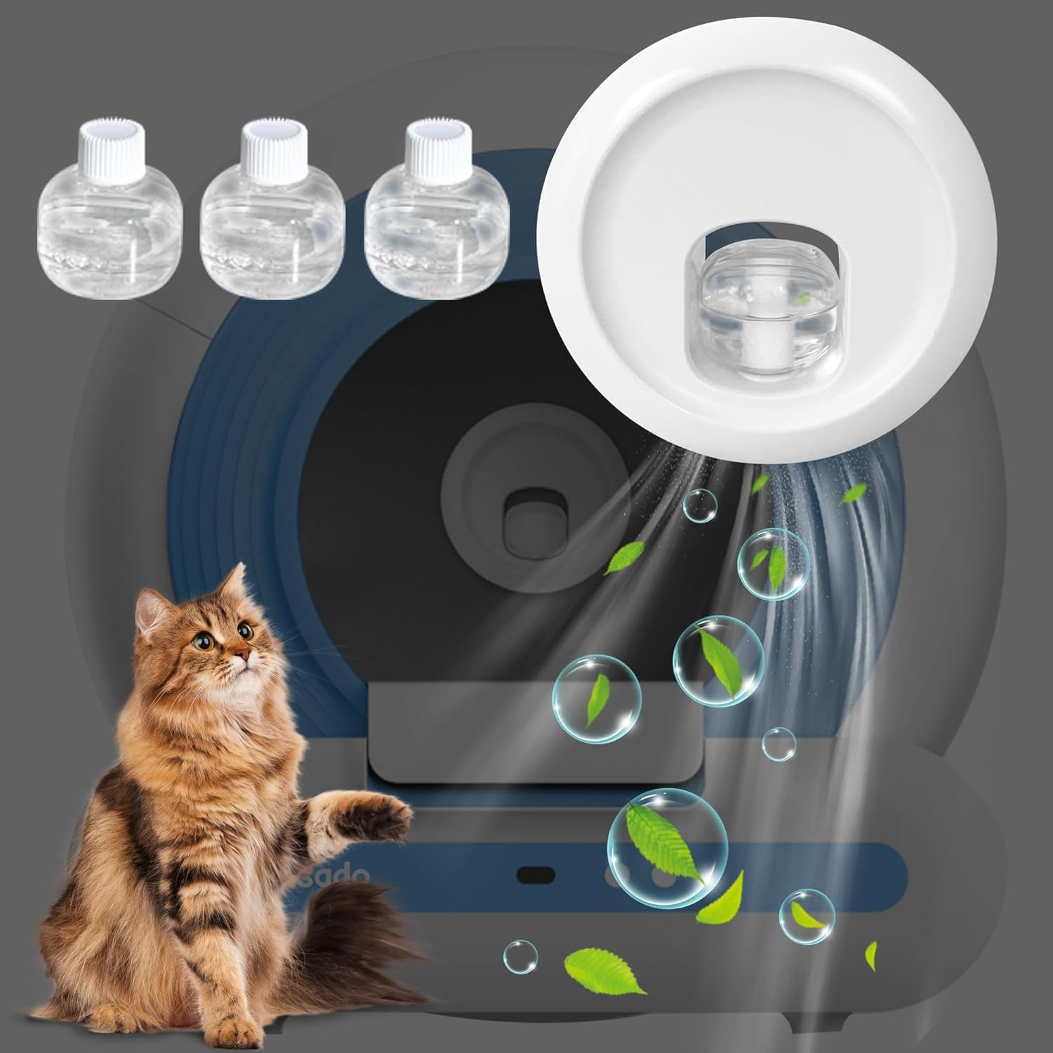 Cat Odor Eliminator For Cat Odor Control Litter Reference: Odor Removal Box And 3 Bottles Of Odor Removal Refill