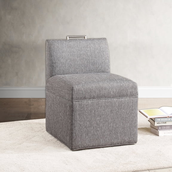 Odor-Resistant Ashen Grey Chair / Convenient Caster Chair for Office Use