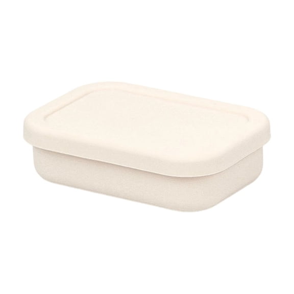 Odor Resistant Silicone Food Container With Snapping On Lid 2 Size 300ml/700ml Portable Lunch Box For Commuters Students