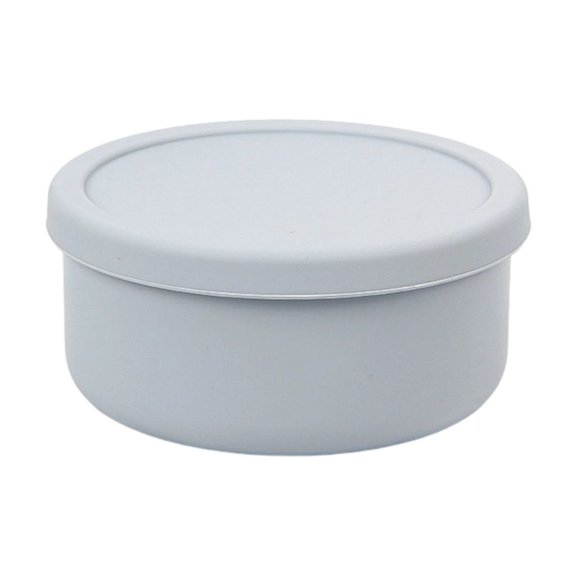 Odor Resistant Silicone Food Container With Snapping On Lid 2 Size 300ml/700ml Portable Lunch Box For Commuters Students
