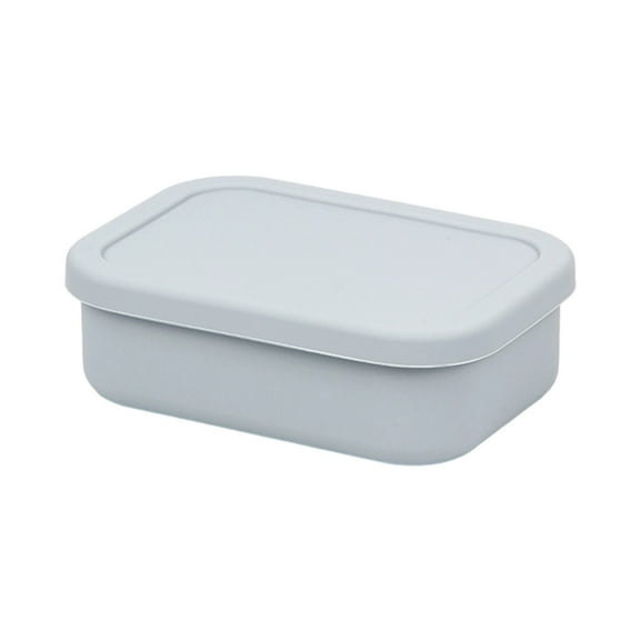 Odor Resistant Silicone Food Container With Snapping On Lid 2 Size 300ml/700ml Portable Lunch Box For Commuters Students