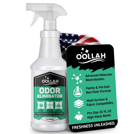 OOLLAH Odor Eliminator Spray – Fresh Scent Odor Neutralizer for Rooms, Bathrooms, Fabrics, Couches & Furniture (32 fl oz)