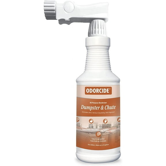 Odorcide Dumpster & Chute Odor Eliminator for Strong Odor 32oz – Dumpster, Loading Dock, & Trash Can Deodorizer – Safe, Non-Enzymatic Trash Can Odor Eliminator for Home & Commercial Use (DC-Q)