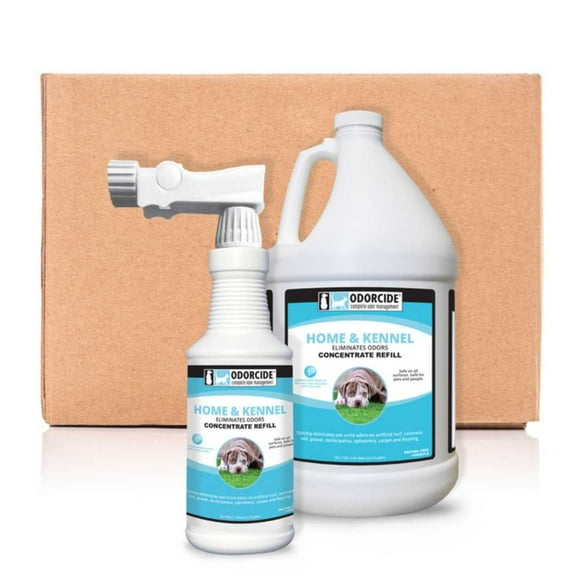 Odorcide Pet Odor Eliminator for Home & Kennel 96oz – All Surfaces Odor Eliminator for Strong Odor – Non-Enzymatic Pet Urine Odor Eliminator Spray – Pet Supplies for Indoors & Outdoors (HK-KIT)