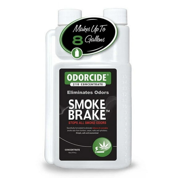 Odorcide Smoke Brake Odor Eliminator Concentrate - Smoke Odor Neutralizer - Smoke Odor Eliminator for Home & Smoke Odor Eliminator for Car – Smoke Smell Eliminator w/Non-Enzymatic Formula (16 oz)