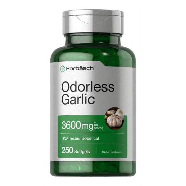 Odorless Garlic Softgels 3600 mg 250 Count Ultra Potent Garlic