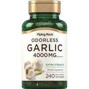 Odorless Garlic Softgels | 4000mg | 240 Count | Extra Strength Herbal Supplement | by Piping Rock