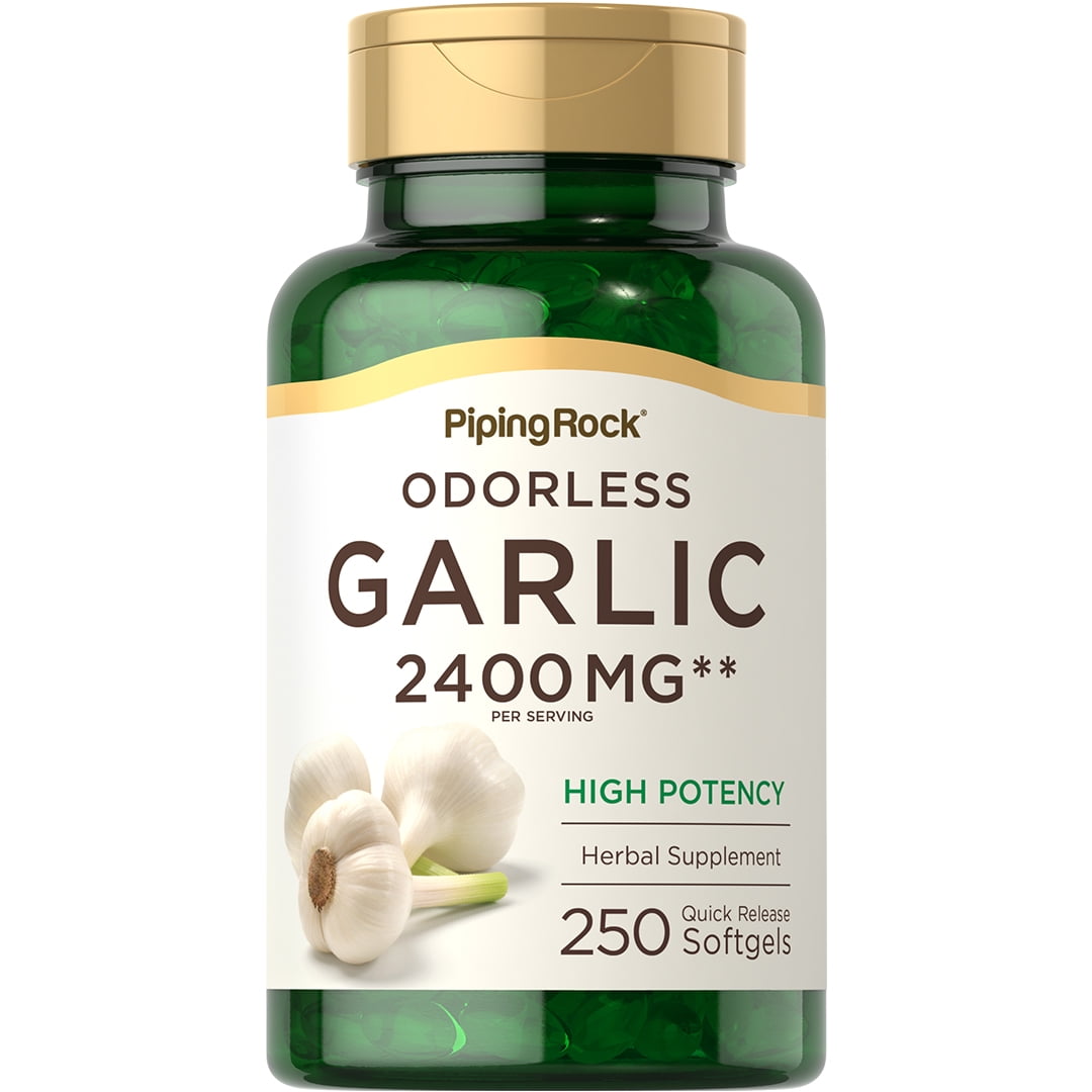 Odorless Garlic Supplement | 2400mg | 250 Softgels | by Piping Rock