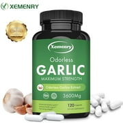 Odorless Garlice Capsules 3600mg - Heart Health, Cholesterol Levels Support - 120 Capsules