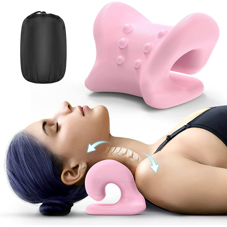 Cervical Spine Massage Pillow, Portable Neck and Shoulder  Relaxer Neck Massage Pillow, Cervical Spine Alignment Chiropractic Pillow  Cervical Neck Traction Device Neck Stretcher for TMJ Pain Relief : Health &  Household