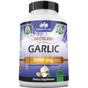 Odorless Pure Garlic 3000 Mg per serving 150 Soft Gels