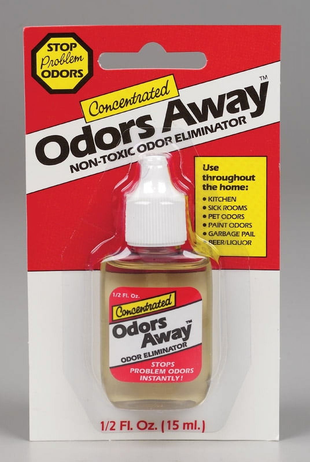 Odors Away Liquid Air Freshener Unscented Bottle, 1/2 Oz