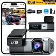 thumbnail image 1 of Odrey Car Dash Cam Front and Rear, Dashcam 4K Front and 1080P Rear Camera with 5G WiFi 64GB Card, Dash Camera for Cars with G-Sensor 24H Parking mode, Super Night Vision, Loop Recording, 1 of 8