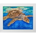 thumbnail image 1 of Odum, Jan 18x15 White Modern Wood Framed Museum Art Print Titled - Turtle at Sea, 1 of 4