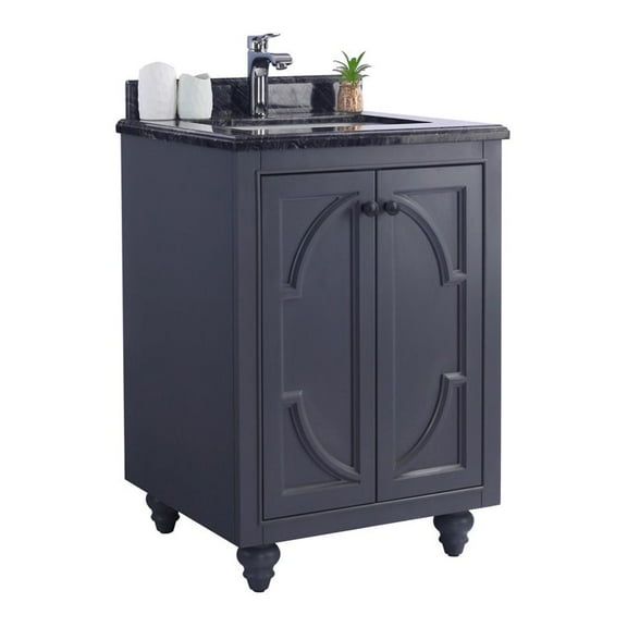 Odyssey - 24 - Maple Grey Cabinet + Black Wood Counter
