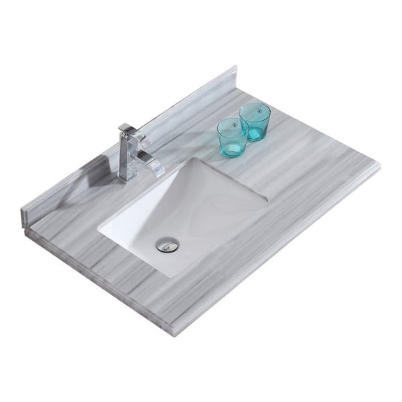 Odyssey - 36 - White Stripes Countertop