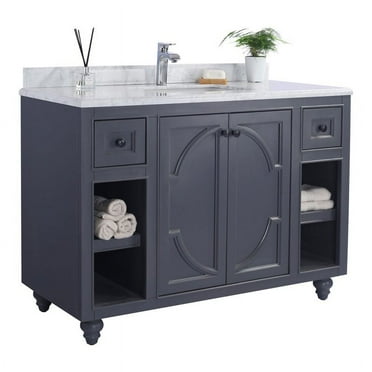 Odyssey - 48 - Maple Grey Cabinet + White Carrera Counter