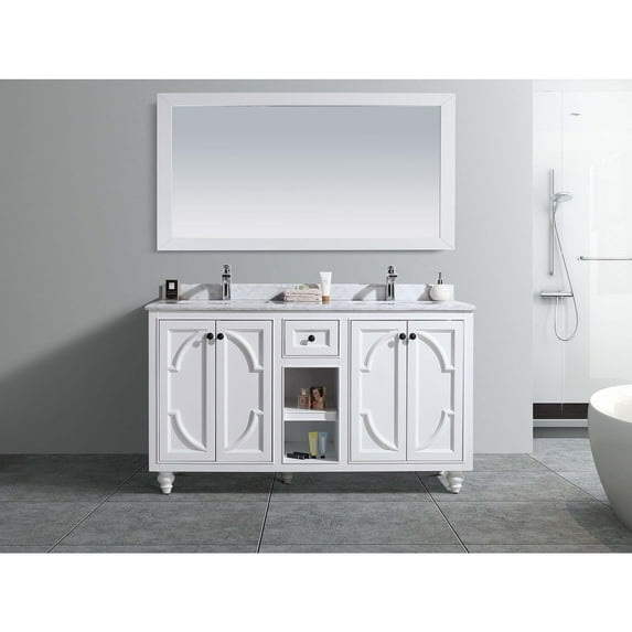 Odyssey - 60 - White Cabinet + White Carrera Counter