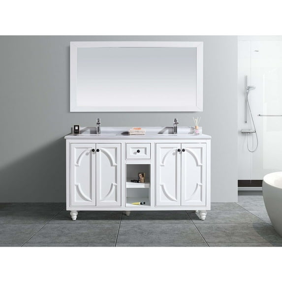 Odyssey - 60 - White Cabinet + White Stripes Counter