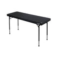 thumbnail image 1 of Odyssey 60" x 20" Work Surface Carpet DJ Table with Height Adjusting Legs, 1 of 4