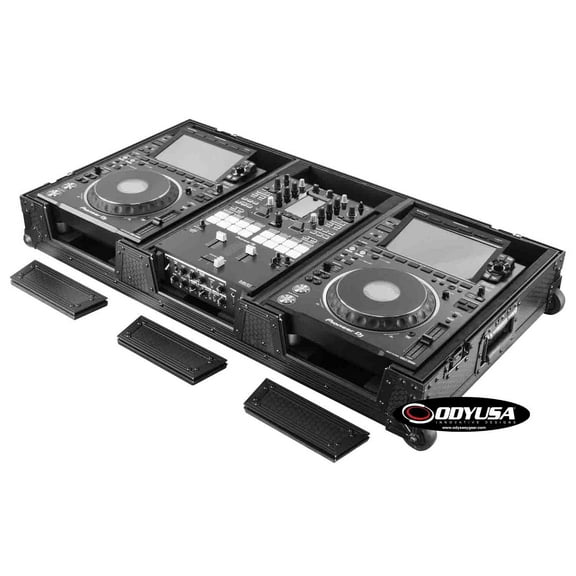 Odyssey 810134 DJ Case for 10" DJ Mixers and Two Pioneer CDJ-3000 DJ Multi Player