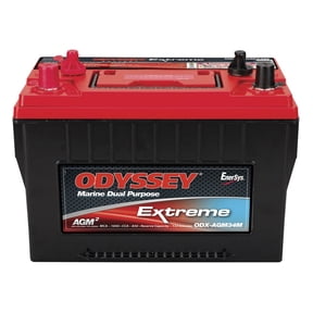 Odyssey Battery ODX-AGM34M Battery; Extreme Series; 34M Group Size; 12 Volt; 880 Cold Cranking Amps/ 1500 Pulse Hot Cranking Amps; Standard Post Top And Threaded Side Terminal; Single External Vent