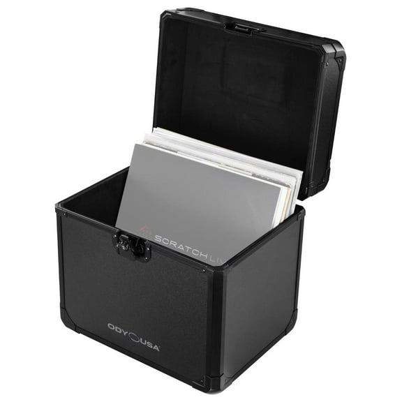 Odyssey Black Krom 12 Inch 70 Record Capacity Utility LP Vinyl Transport Case