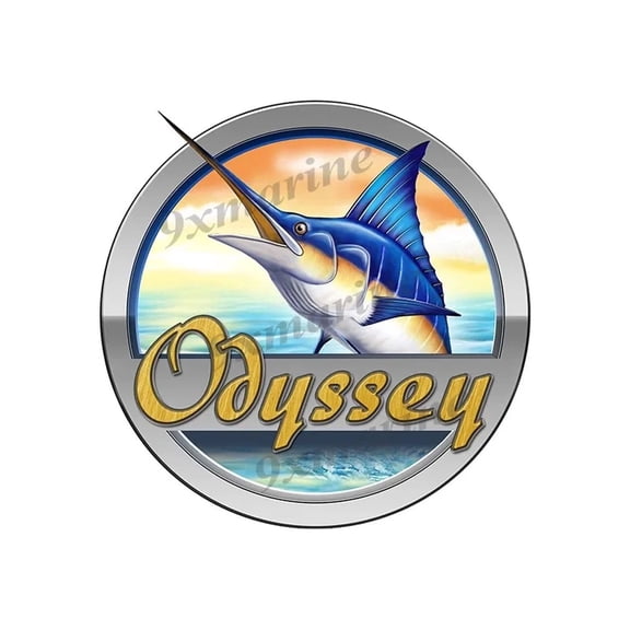 Odyssey Boat Round Designer Sticker 7.5"x7.5"
