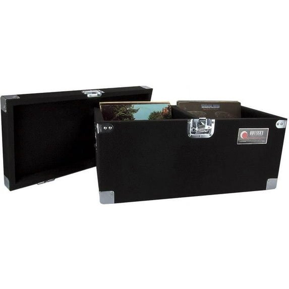Odyssey CLP200P Carpeted Pro DJ Case w/ Detachable Lid for 200 LP Vinyl Records