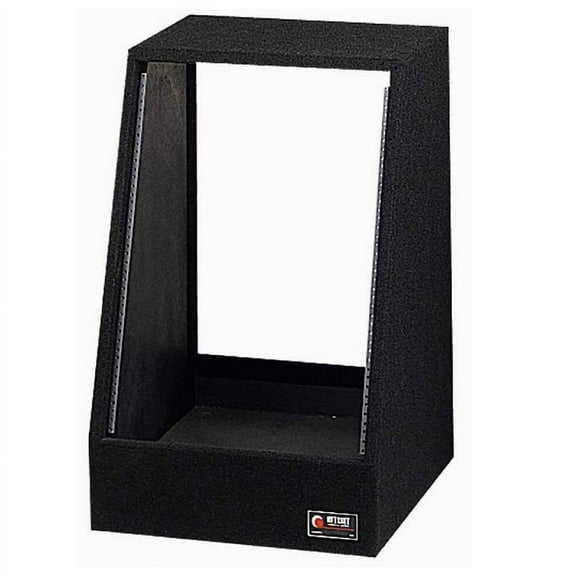 Odyssey CRS14W Heavy Duty Carpeted Music Studio Rack with Caster Wheels, Black