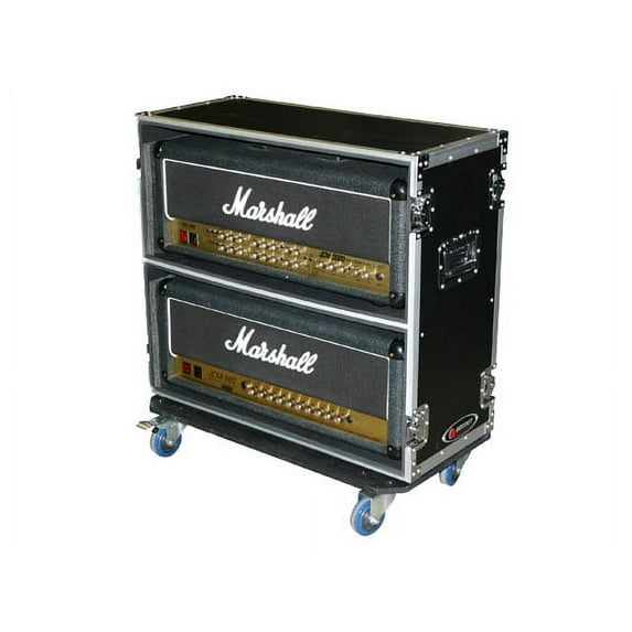 Odyssey Cases FZGAMPHEAD2X2W New Protective Dual Guitar Amp Head Case W/ Wheels