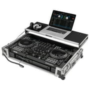 Odyssey DDJ-FLX10 1U Flight Case with Glide Style Laptop Platform and Corner Wheels