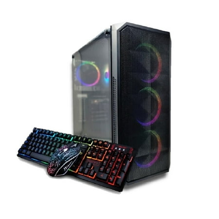 Odyssey Darkus Custom Gaming PC, RGB LED Fans, Intel Core i5 3.2GHz, 16GB RAM, 1TB SSD, GTX 1660 SUPER, Wi-Fi, Windows 10
