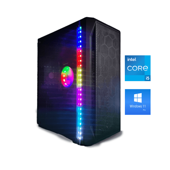 Odyssey Essentials 2025 Custom Workstation PC, RGB Intel Core i5-8500 upto 4.1GHz, 16GB DDR4 RAM, 1TB NVMe SSD, Wi-Fi BT Windows 11 Pro