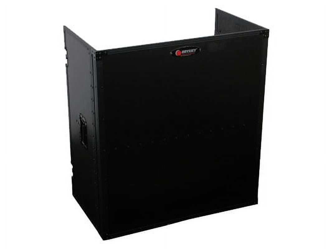 Black Aluminum Foldable DJ Stand with Interior Shelf