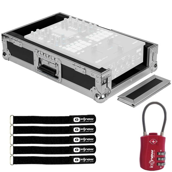 Odyssey FZRANE72 Flight Zone Series Rane Seventy-Two DJ Mixer Case with Red TSA Combination Lock Package