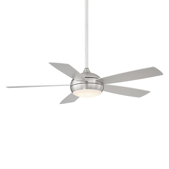 Odyssey Indoor and Outdoor 5-Blade Smart Ceiling Fan 54in Brushed Nickel with 3000K LED Light Kit and Remote Control