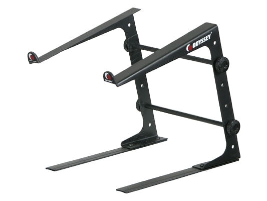 Odyssey LSTANDS LSTAND Adjustable Stand-Alone Tabletop Laptop Pro DJ Stand Black