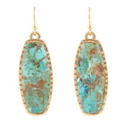 Odyssey Long Turquoise and Bronze Statement Earrings