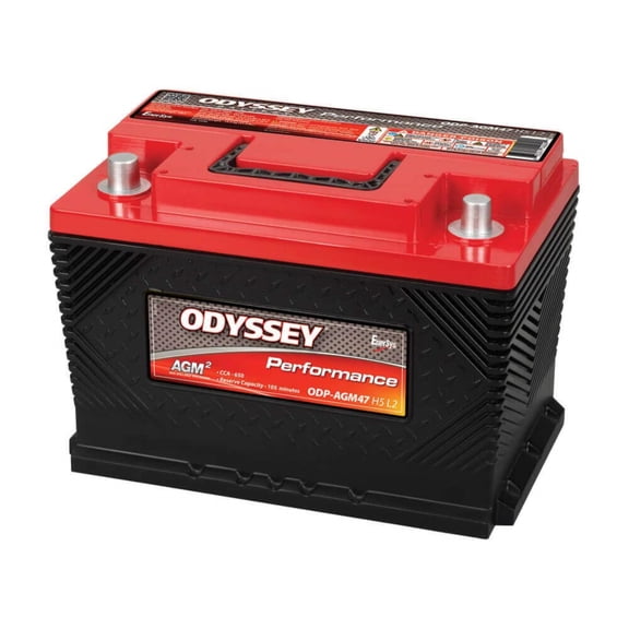 Odyssey ODP-AGM47 12 Volt Automotive Batteries, 650 CCA, Side Post