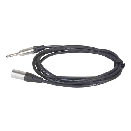 Odyssey OS103PXM XLR Male to Mono 1/4? Male Unbalanced Microphone Cable - 3 Feet