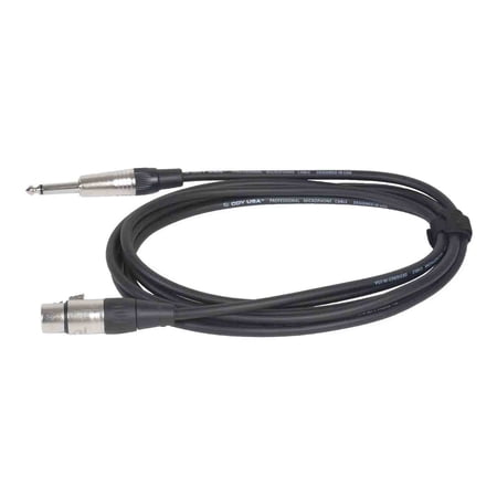 Odyssey OS105PXF XLR Female to Mono 1/4? Male Unbalanced Microphone Cable - 5 Feet